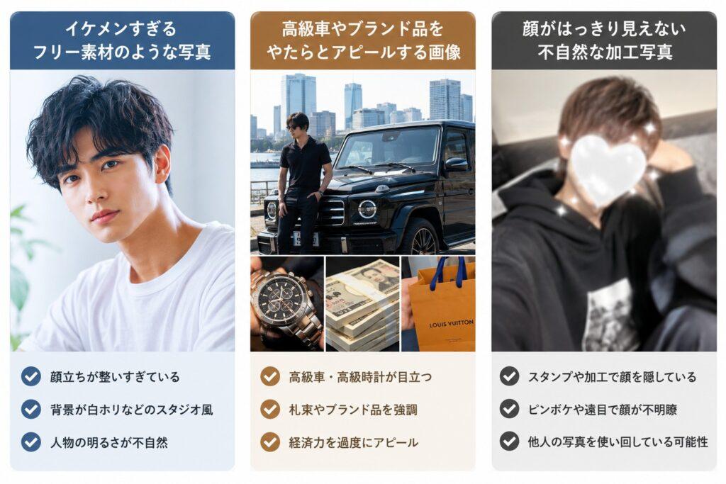 婚活恋活部【Q&Aまとめ】 | 【画像付き】マッチングアプリの要注意人物一覧男女の写真の特徴と見分け方